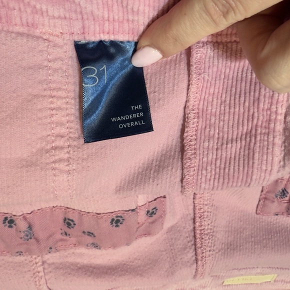 NWOT Women’s Anthropologie Pilcro Blush Pink Corduroy Overalls, Size 31 - Picture 3 of 9